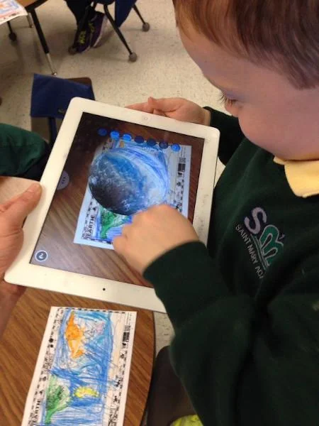 Interactive learning through a tablet